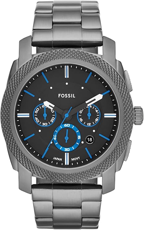 Fossil Machine Chronograph Black Stainless Steel Watch (FS4487)