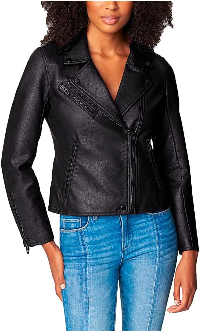 BLANKNYC Women’s Faux Leather Moto Jacket (Small)