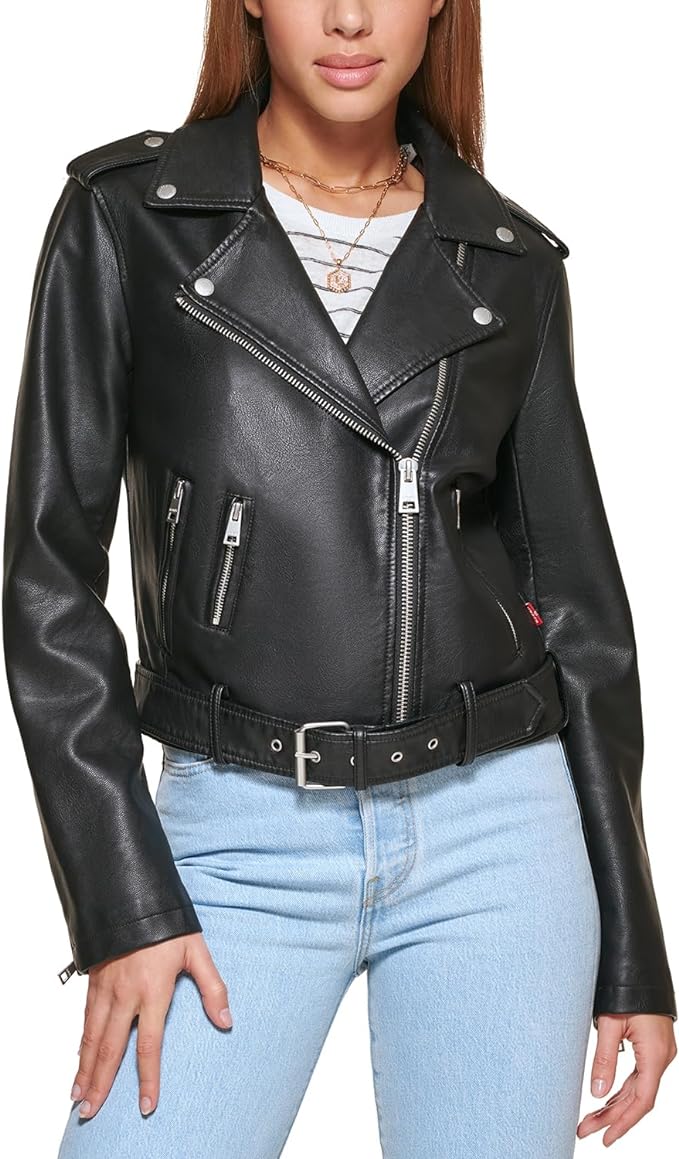 Levi's Women’s Faux Leather Asymmetrical Motorcycle Jacket (X-Large)